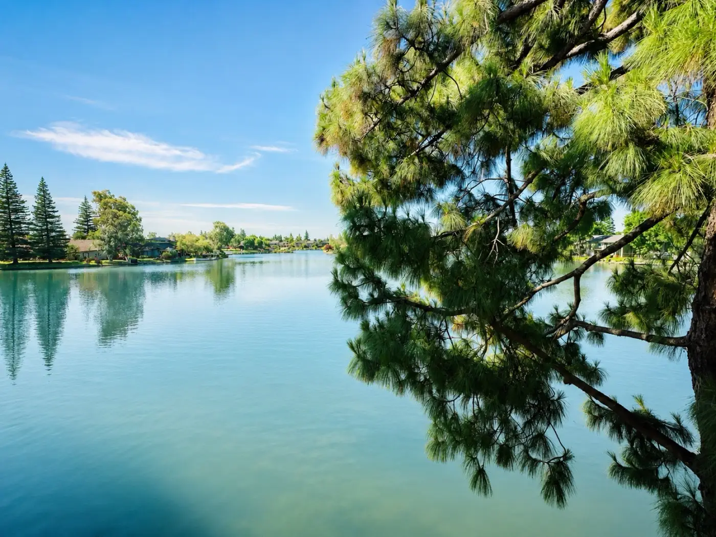 The view of Mallard Lake from the Uneka studio in Lakeshore Village, Lodi